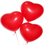 3 гелієві кульки (червоні серця) - image-0